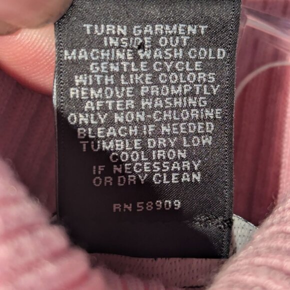 Investments Turtleneck Sweater Medium Long Sleeve Pink Black White Striped - Picture 8 of 9